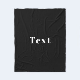 Anpassat namn eller annan snyggt | Svartvitt Fleecefilt