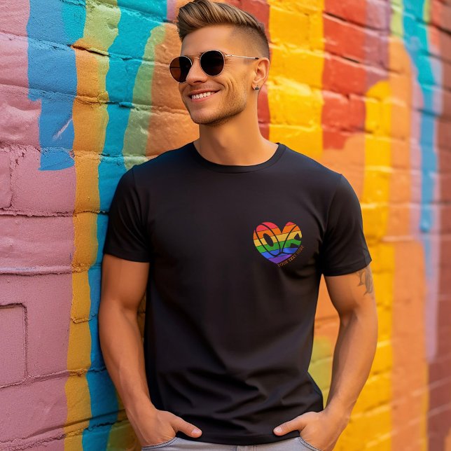 Anpassat namn eller anpassad text för pride Kärlek T Shirt (Skapare uppladdad)