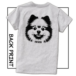 Anpassat Namn eller Text Pop Art Pomeranian Mamma T Shirt