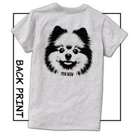Anpassat Namn eller Text Pop Art Pomeranian Mamma T Shirt