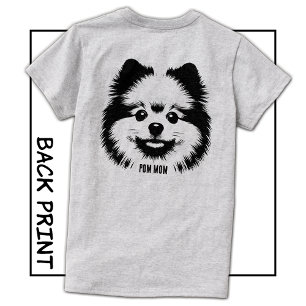 Anpassat Namn eller Text Pop Art Pomeranian Mamma T Shirt