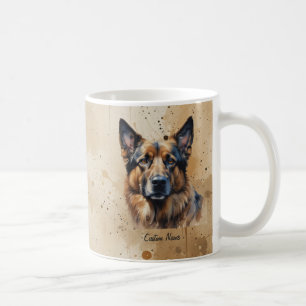 Anpassat namn eller text tyskt schäferhund husdjur kaffemugg