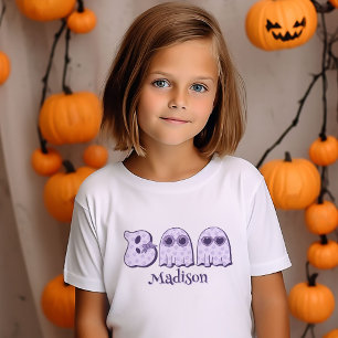 Anpassat namn eller textflickor för Cute Boo Ghost T Shirt