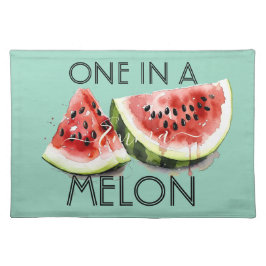 Anpassat namn EN I EN VATTENMELON Sommarblå festve Bordstablett