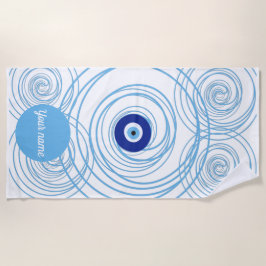 Anpassat namn Evil Öga Protection Summer Beach Tow