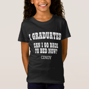 Anpassat namn examen kan jag gå tillbaka till sönd t shirt