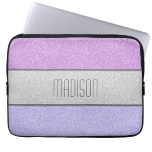 Anpassat namn Falskt glitter Bling Laptop Fodral