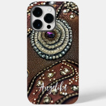 Anpassat Namn Falskt Läder Abstrakt Minimalistisk