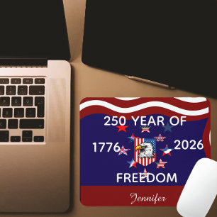 Anpassat Namn , Familj & Frihet Amerika 250 År Musmatta