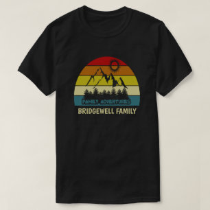Anpassat namn Familjens väg Resa Mountain Sunset T Shirt