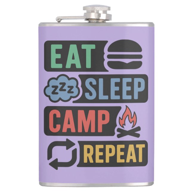 Anpassat namn & färg Camping Fickplunta (Framsidan)