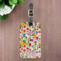 Anpassat namn Färgblommor Feminine Girly Travel