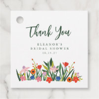 Anpassat Namn Färgrik Trädgård Blommig Bröllopsfes