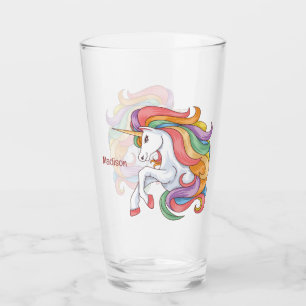 Anpassat namn Färgstark Unicorn Glaskopp