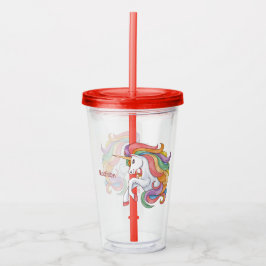 Anpassat namn Färgstark Unicorn Take Away Mugg