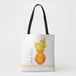 Anpassat Namn Faster Ananas Tulpan Blommig Modern Tygkasse