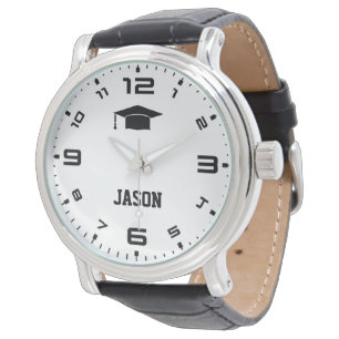 Anpassat namn fet nummer Studenten Gift Watch Armbandsur