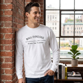 Anpassat namn Finess Minimalistisk typografi Svart T Shirt
