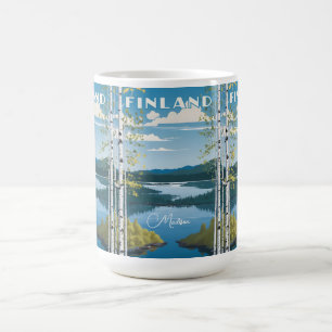 Anpassat namn Finland - naturbeskrivning Kaffemugg