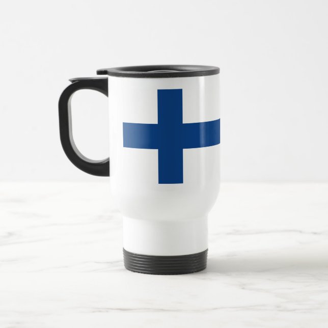 Anpassat namn Finlands Flagga mugg (Vänster)