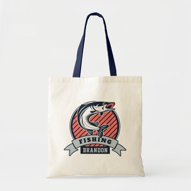 Anpassat namn Fisher tote bags Tygkasse (Framsidan)