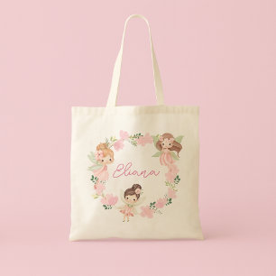 Anpassat namn flickor Personlig fe-totebag Tygkasse
