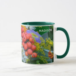 Anpassat namn Flower mugg - stil & färg
