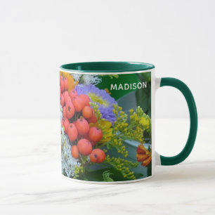 Anpassat namn Flower mugg - stil & färg