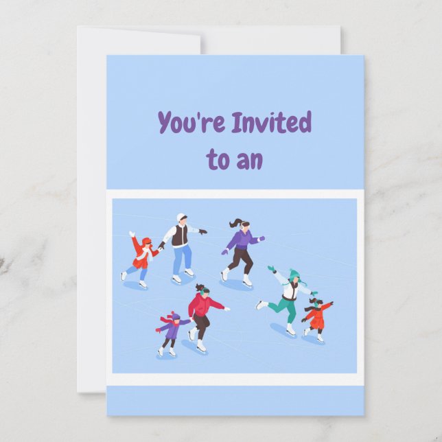 Anpassat namn Födelsedag Ice Skal Birthday Inbjudningar (Framsida)