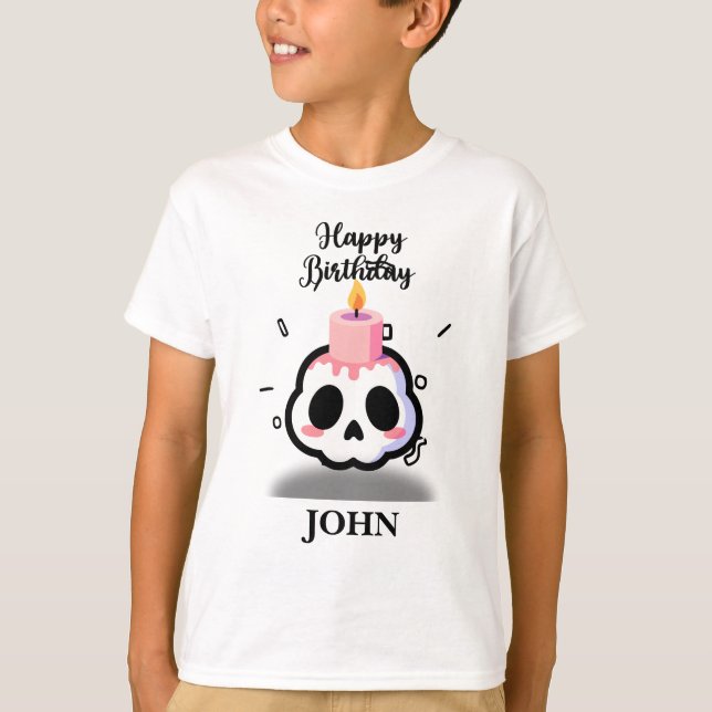 Anpassat Namn Födelsedag T Shirt (Framsida)