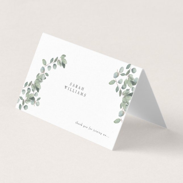 Anpassat namn - Foliage Tack Bröllop Kort (Framsida)