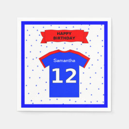 Anpassat namn för 12:e födelsedagsfest pappersservett