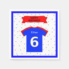 Anpassat namn för 6e födelsedagsfest pappersservett