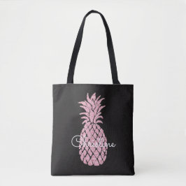 Anpassat namn för ananas för rosa tygkasse