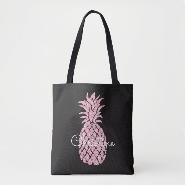 Anpassat namn för ananas för rosa tygkasse (Framsida)