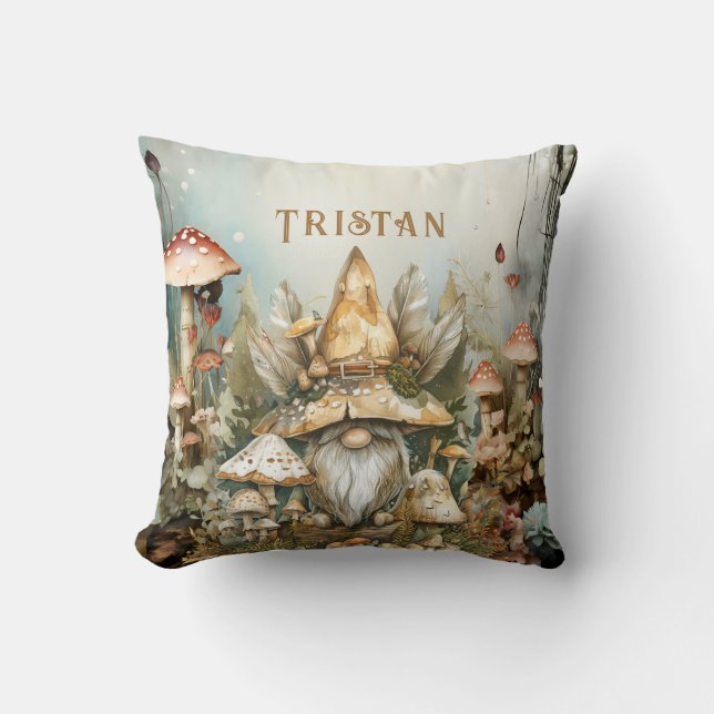 Anpassat namn för ändrad Forest Gnome Kudde (Framsida)