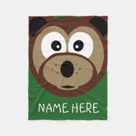 Anpassat namn för Ansiktena barn i Nalle Fleecefilt