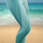 Anpassat namn för Aqua Blue Grönt Watercolor Rand Leggings<br><div class="desc">Lämplig för alla landlåsta sjöjungfruar,  lägg till namn i din. Med vatten under vatten och vattenfärgshus som ser bra ut på dig.</div>
