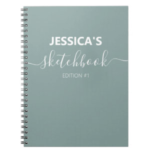 Anpassat namn för Ash Färg Personlig Sketchbook Anteckningsbok