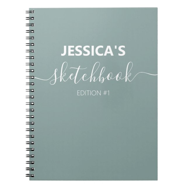 Anpassat namn för Ash Färg Personlig Sketchbook Anteckningsbok (Framsidan)