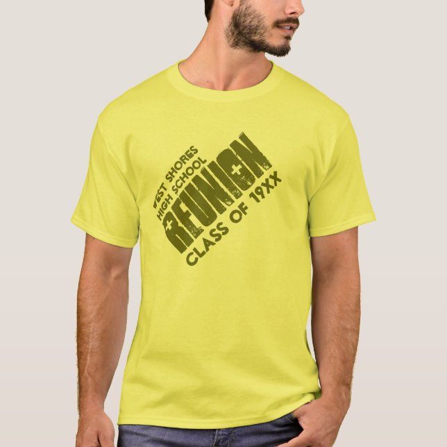 Anpassat namn för återförening av högskoleklass va t shirt (Framsida)