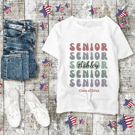 Anpassat namn för återställ Trendig för Grad Senio T Shirt