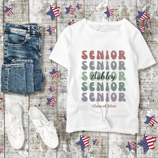 Anpassat namn för återställ Trendig för Grad Senio T Shirt