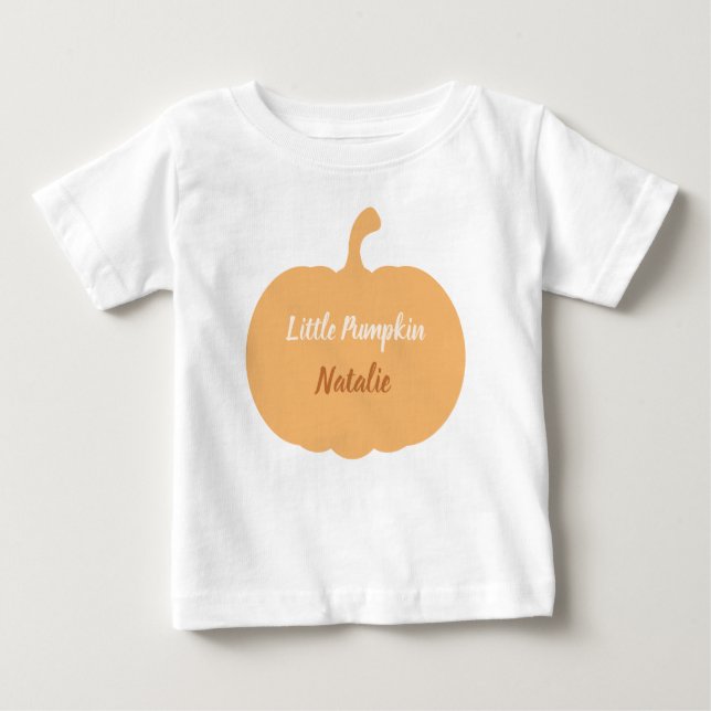 Anpassat namn för Autumn Little Pumpkin T Shirt (Framsida)