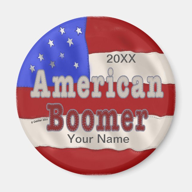 Anpassat namn för baby Boomer Magnet (Framsidan)