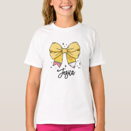 Anpassat namn för Back to school Coquette T Shirt