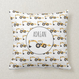 Anpassat namn för Backhoe Construction Lastbil Kudde