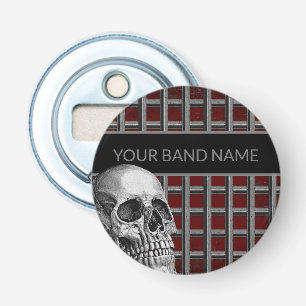 Anpassat namn för Band Merch Skull Sten Metall Mus Flasköppnare