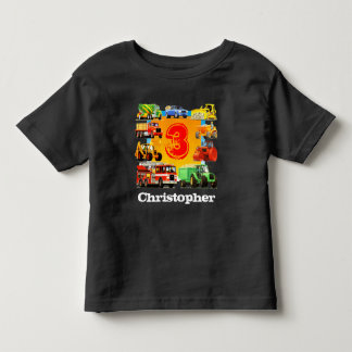 Anpassat namn för barn - uppbyggnad Lastbil 3:e fö Tee Shirt