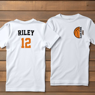 Anpassat namn för Basketball Slam dunk T Shirt